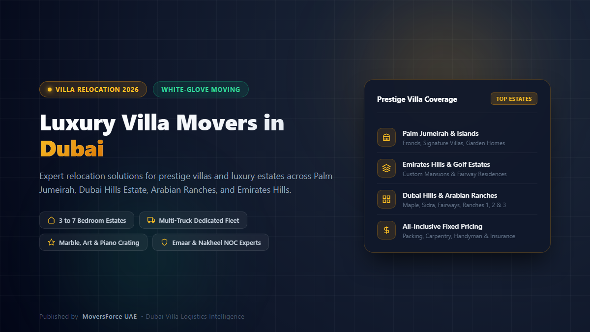 Villa Movers in Dubai: Expert Guide to Luxury Home Relocation in Palm Jumeirah, Dubai Hills & Arabian Ranches